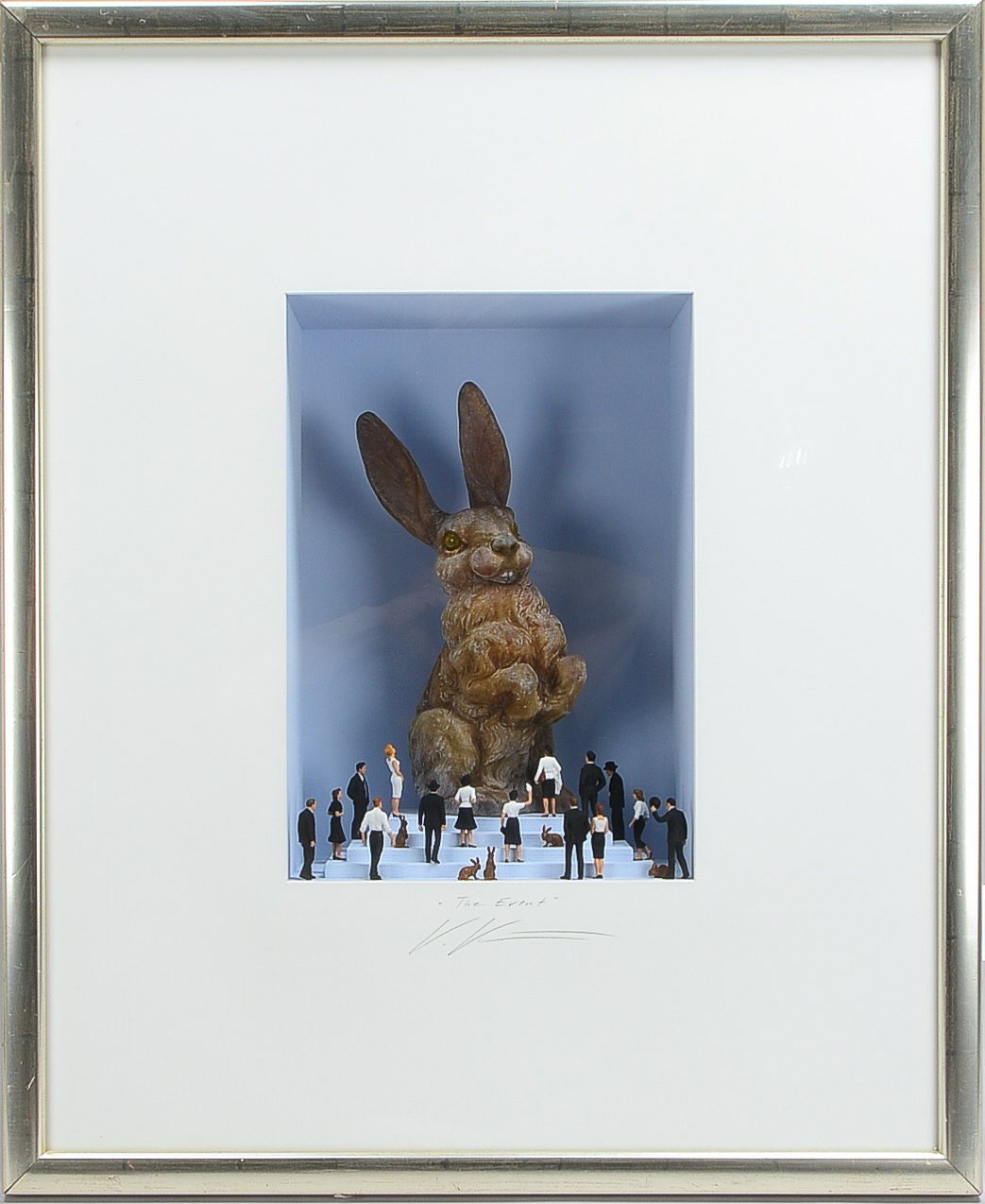 Kühn, Volker (1948 Neuenkirchen - 2023 Lilienthal), 'The Event', Materialcollage - Unikat aus der Se