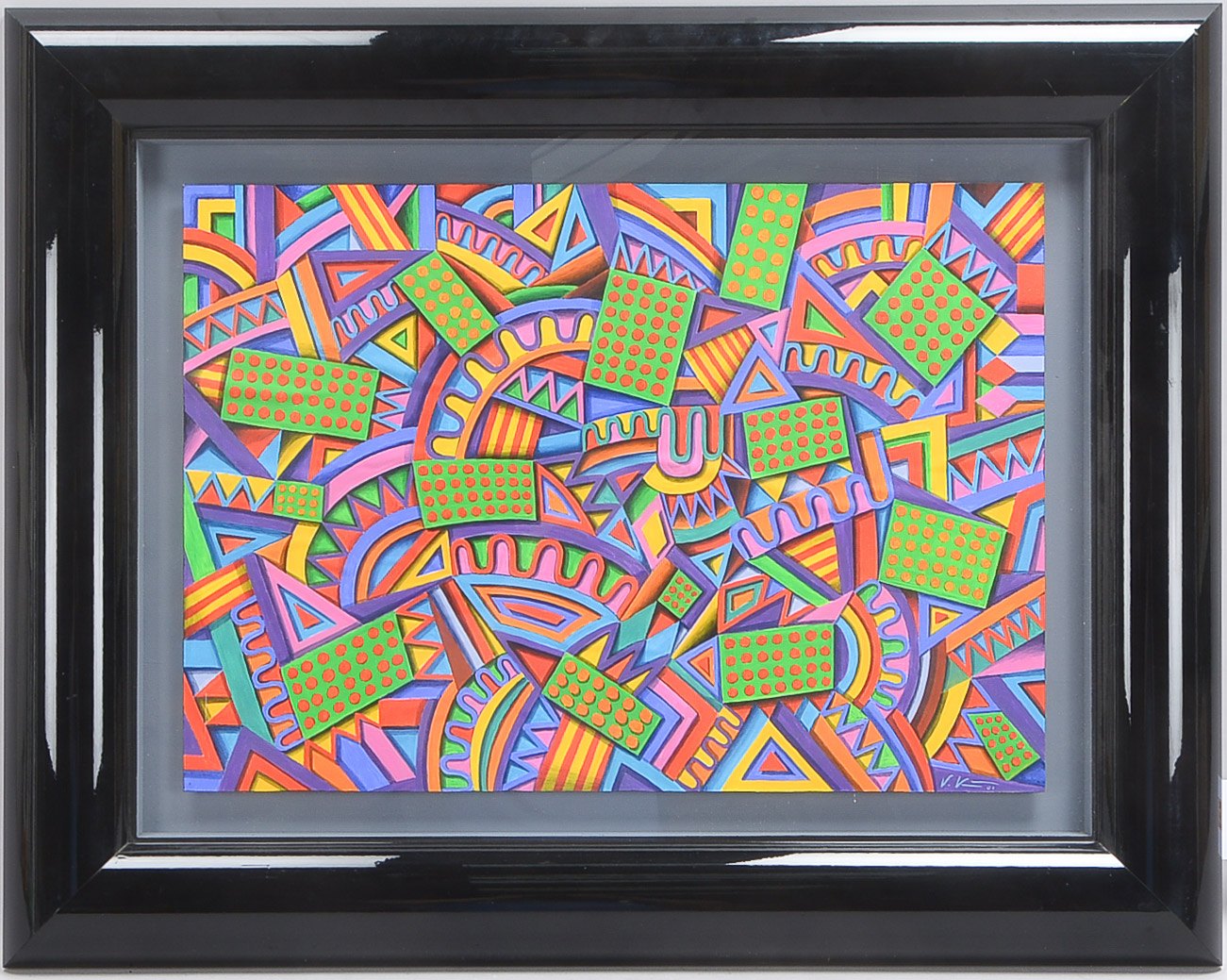 Kühn, Volker (1948 Neuenkirchen - 2023 Lilienthal), 'Kontrastspiele', Acryl auf Platte - Unikat aus