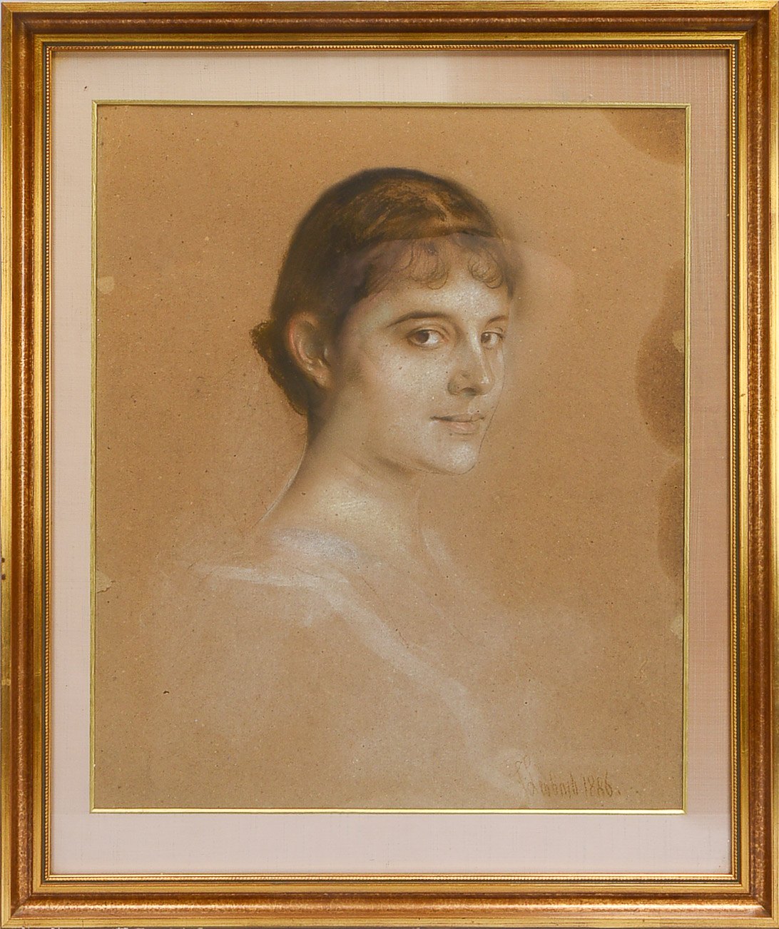 von Lenbach, Franz Seraph (1836 Schrobenhausen - 1904 München), 'Portrait einer jungen Dame', Pastel