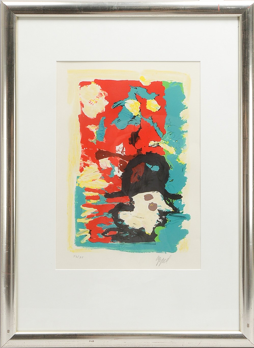 Appel, Karel (1921 Amsterdam - 2006 Zürich), 'Abstrakte Komposition', Farblithografie, Auflage-Nr. '
