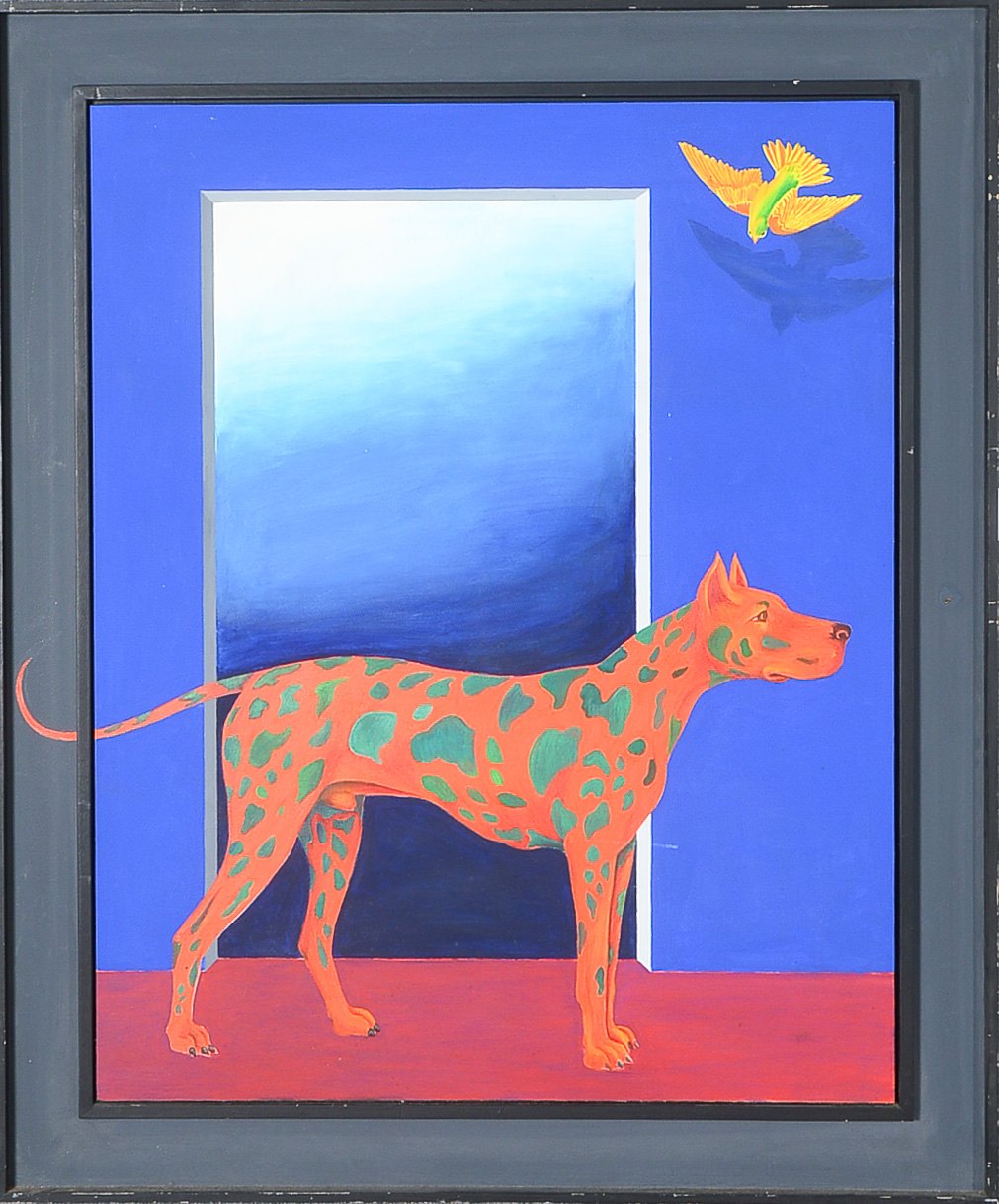 Kühn, Volker (1948 Neuenkirchen - 2023 Lilienthal), 'Radioaktiv', Acryl/Lw, auf Platte gezogen/gerah