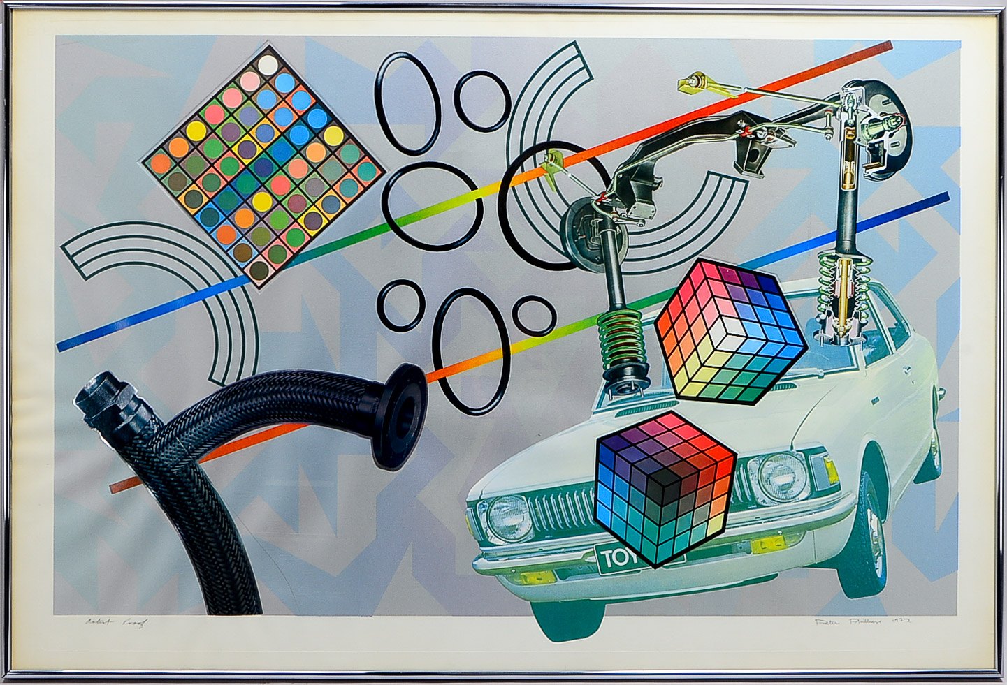 Phillips, Peter (1939 Birmingham - 2025), 'Select-o-Mat Corolla', Farbserigrafie, Auflage hier: 'Art