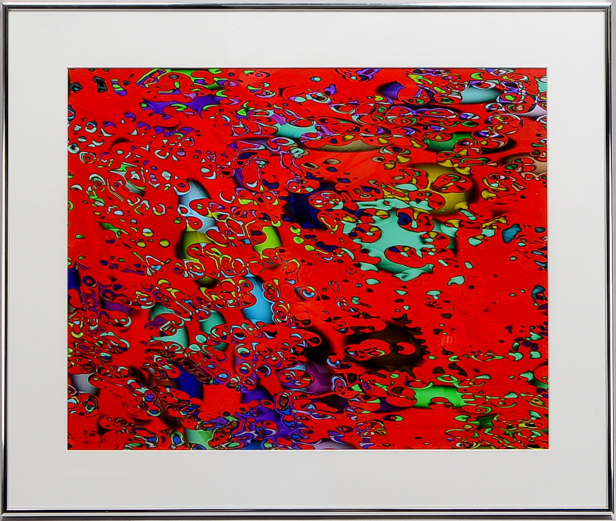 Phillips, Peter (1939 Birmingham - 2025), 'Ohne Titel' - psychedelisches Motiv, Ink-Druck, verso han
