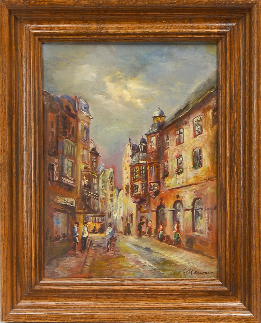 Meurer, Lotte (1938 - 2004 Koblenz), 'Alt-Koblenz', Öl/Lw, unten rechts signiert; Bildmaße 40 x 30 c