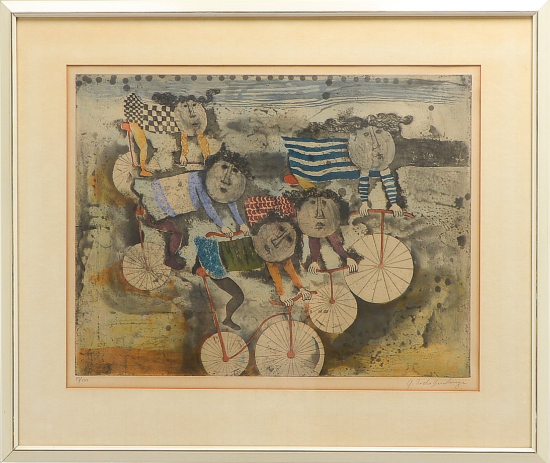 Rodo Boulanger, Graciella (*1935 La Paz, bolivianische Malerin), 'Ohne Titel', original Lithografie