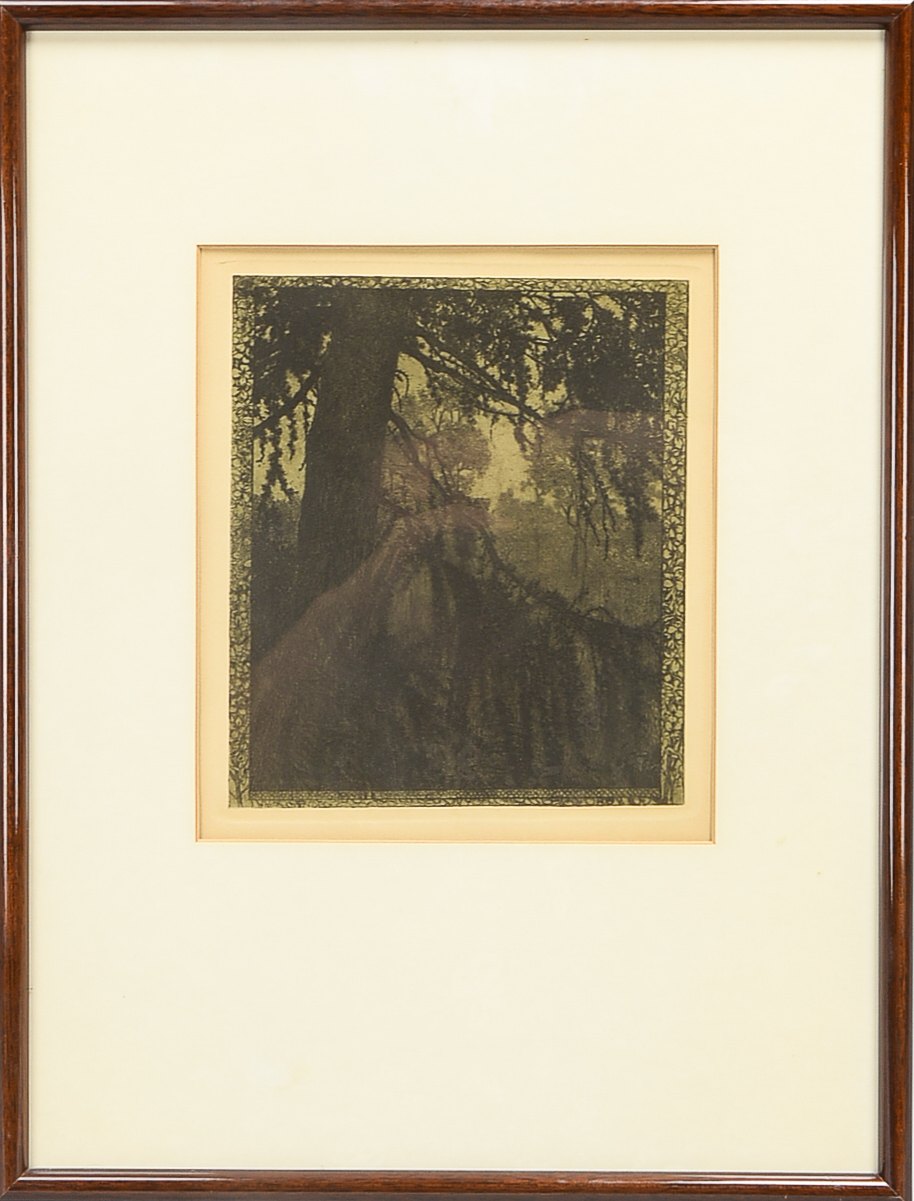 Vogeler, Heinrich (1872 Bremen - 1942 Kasachstan), 'Die Lärche', Radierung, unten rechts in der Plat