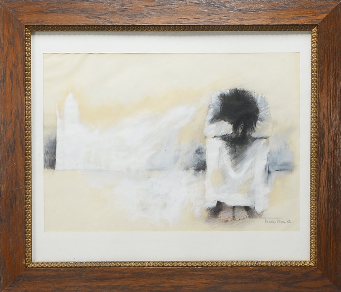 Sosa, Hebe (1937-1988), 'Sitzendes Mädchen mit gesenktem Haupt', unten rechts signiert, datiert, Mis