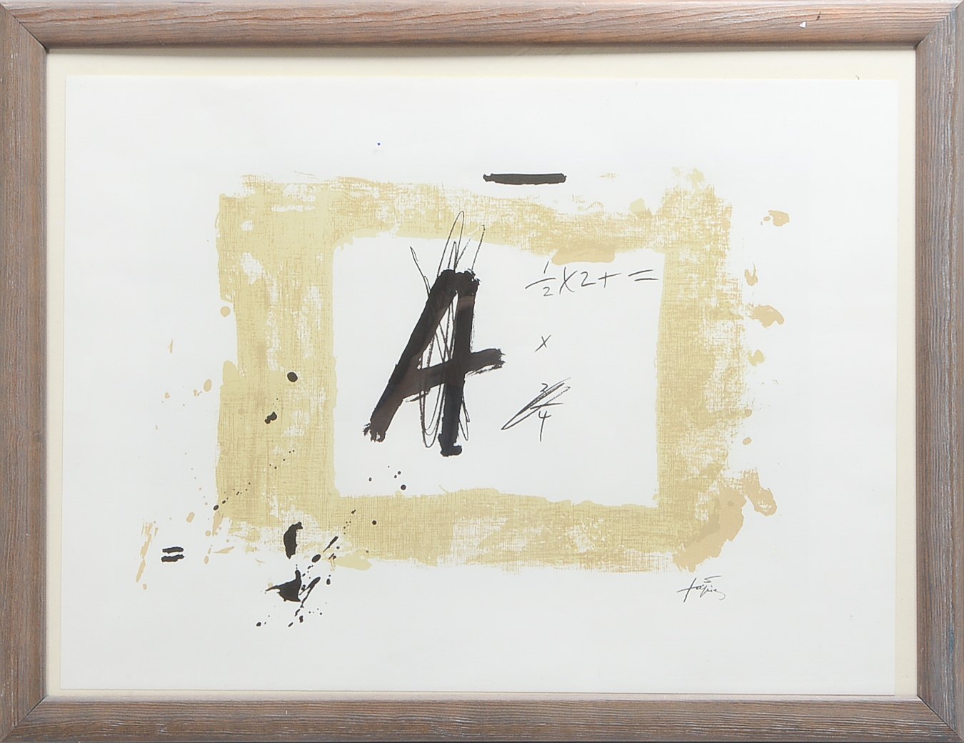 Tàpies, Antoni (1923 Barcelona - 2012 ebd), 'Lettre A', Farblitographie, unten rechts signiert, gera