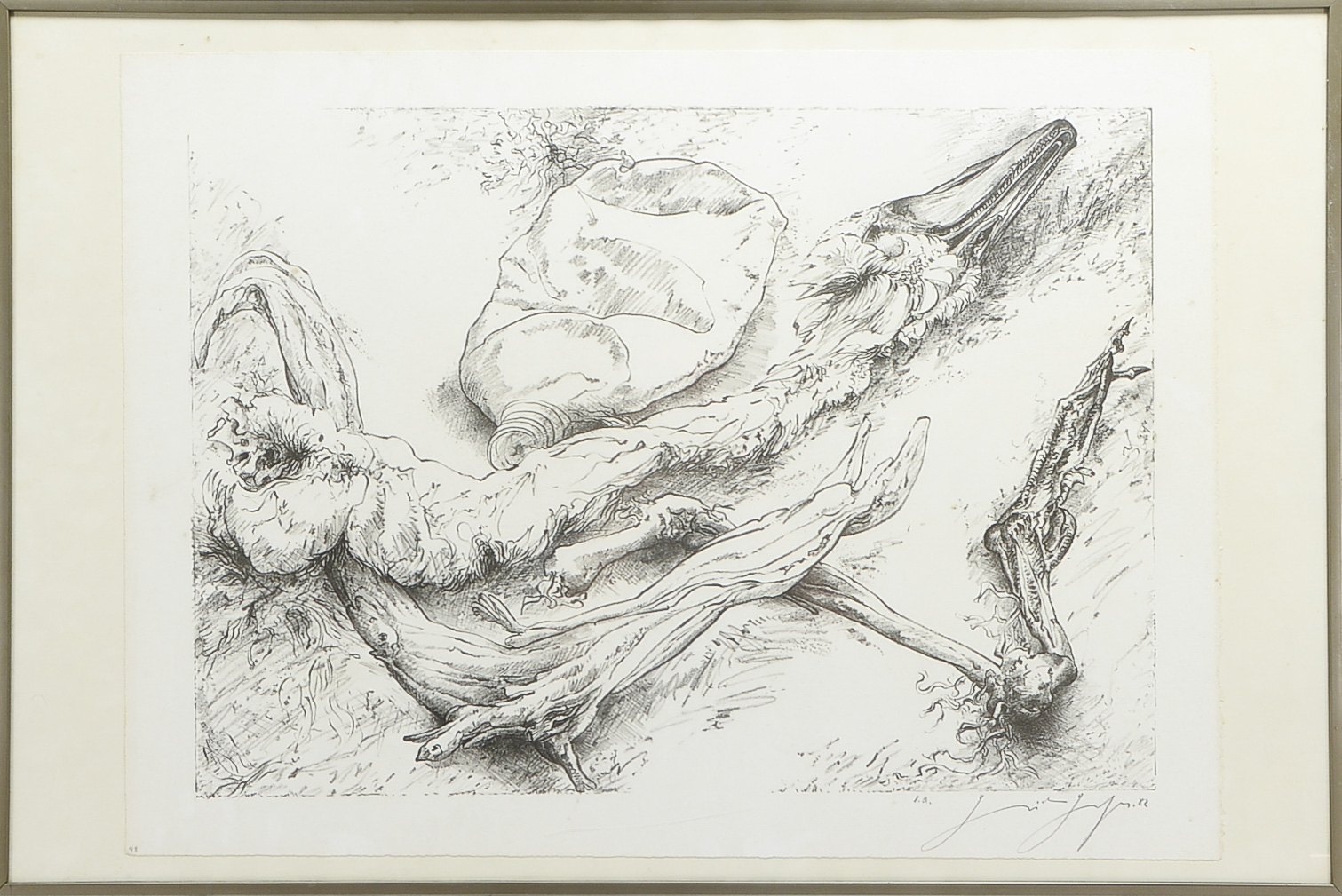 Grass, Günter (1927 Danzig - 2015 Lübeck), 'Strandgut', Lithographie, unten rechts bleisigniert, dat