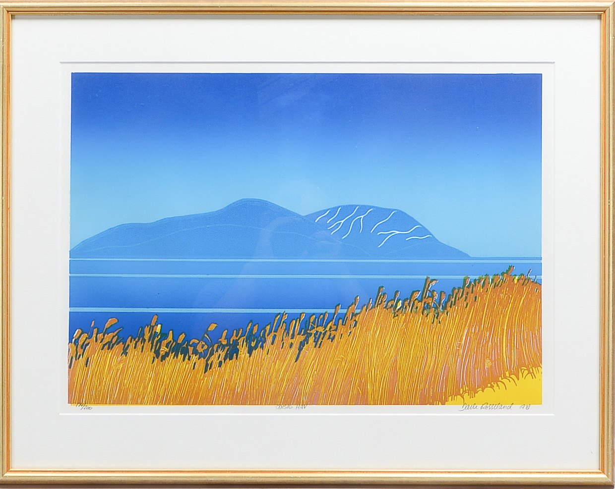 Jarle Prosseland (1952 Bergen), 'Nebelmeer', Farblinolschnitt, bleisigniert und datiert 1981, Auflag