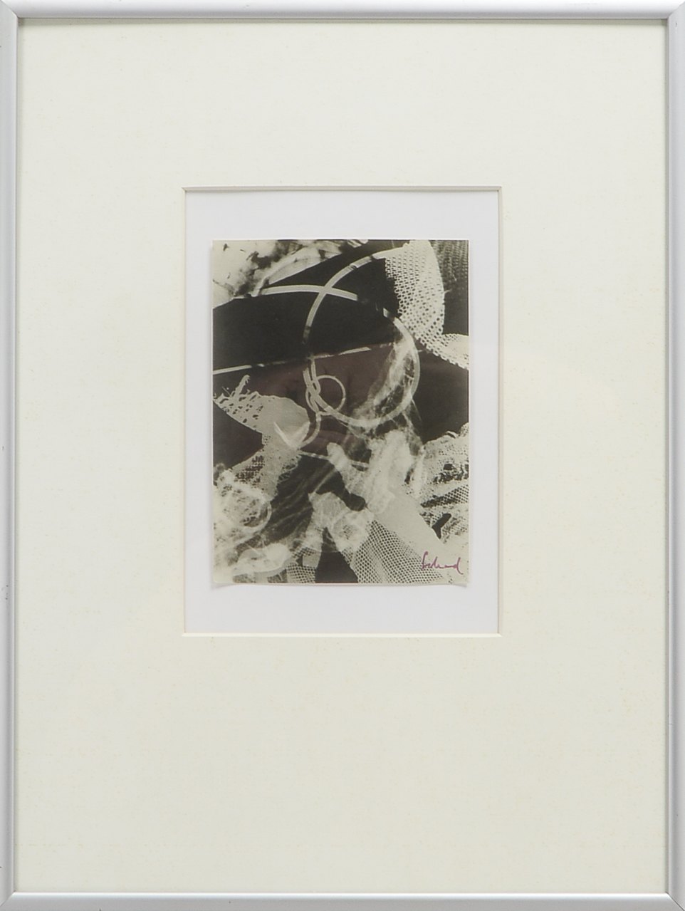Christian Schad, Fotografie, 'Netze', hinter Glas unter Passepartout gerahmt, unten rechts signiert;