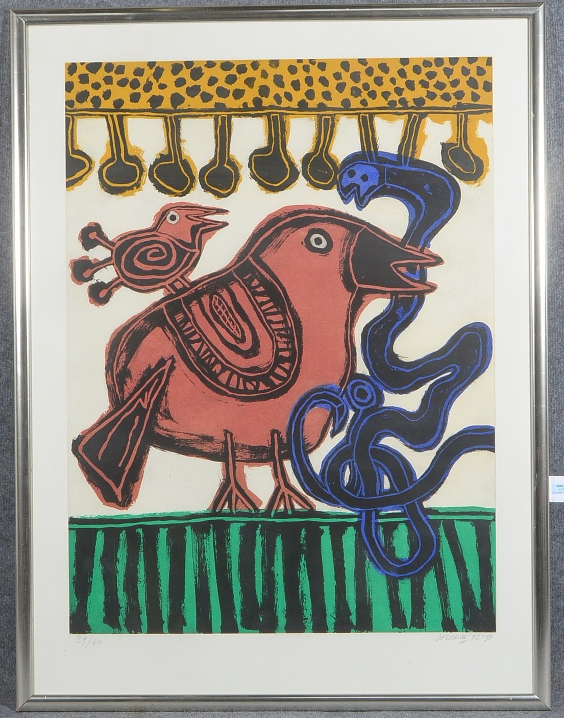 Corneille (alias Guillaume Cornelis van Beverloo, 1922 Lüttich - 2010 Auvers-sur-Oise), 'L'oiseau ch
