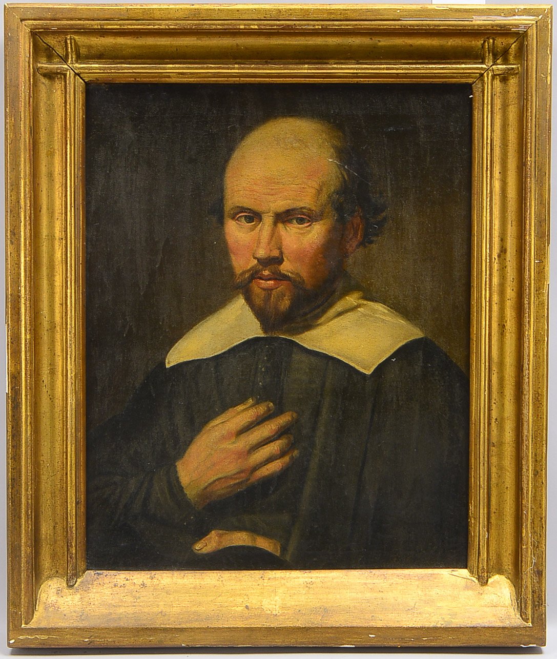 Gemälde, 'Portrait eines Geistlichen', Öl/Lw, unsigniert; Bildmaße 50 x 41 cm, Rahmenmaße 65 x 54 cm