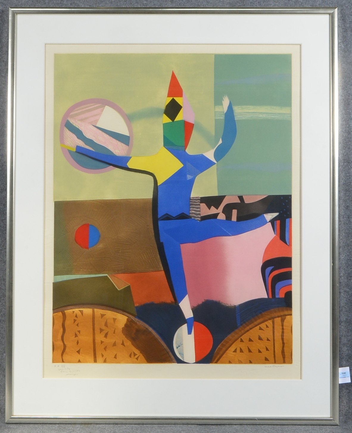 Papart, Max (1911 Marseille - 1994 Paris), 'Blauer Harlekin', Farblithografie, AUflage-Nr. '6/6', un