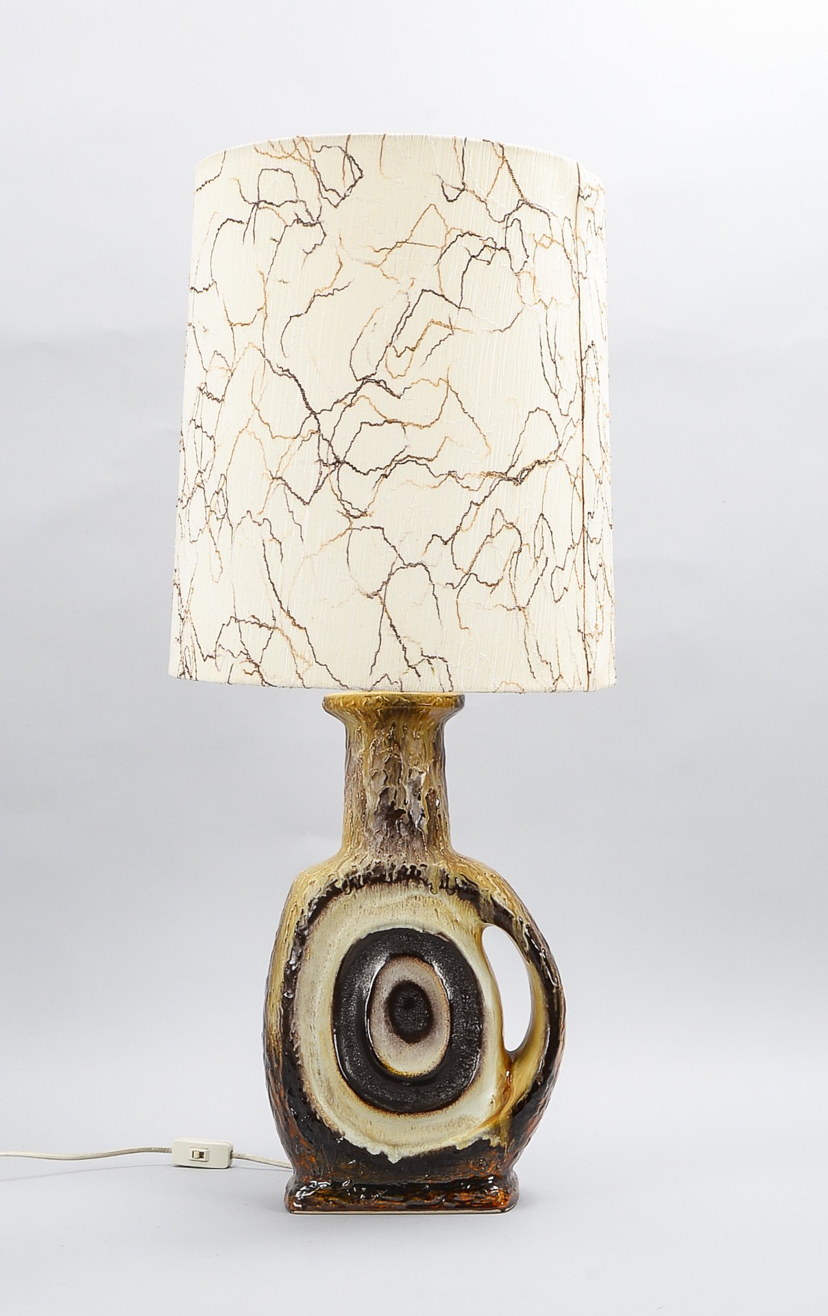 Walter Becht AG (Schlitz/Oberhessen, 1960er/1970er Jahre), Vintage-Stehlampe, 1-flammig, Keramikfuß,