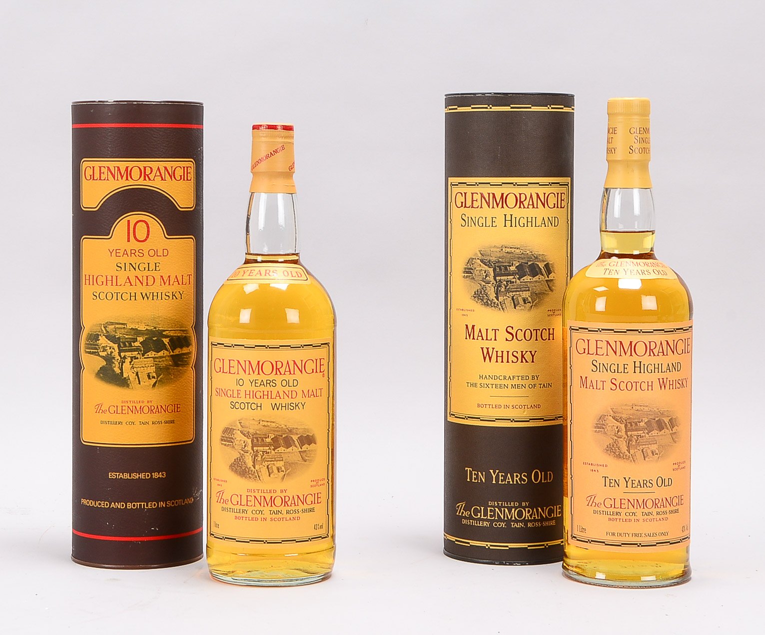 Sammler-Whisky, 2 Flaschen: Scotch Whisky, 'Glenmorangie Single Highland Malt, 20 yrs old', Flasche
