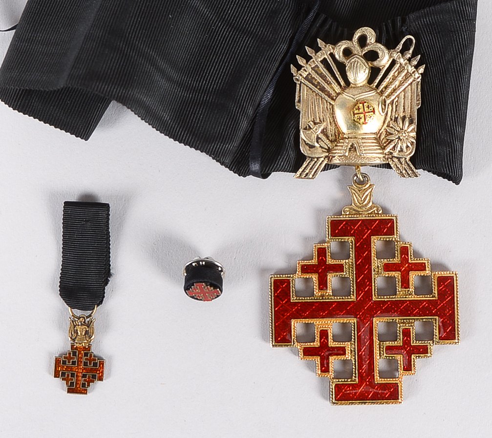 'Orden vom heiligen Grab', Kommandeurkreuz für Militär, Vatikan, 'Heiliger Stuhl', Silber vergoldet,