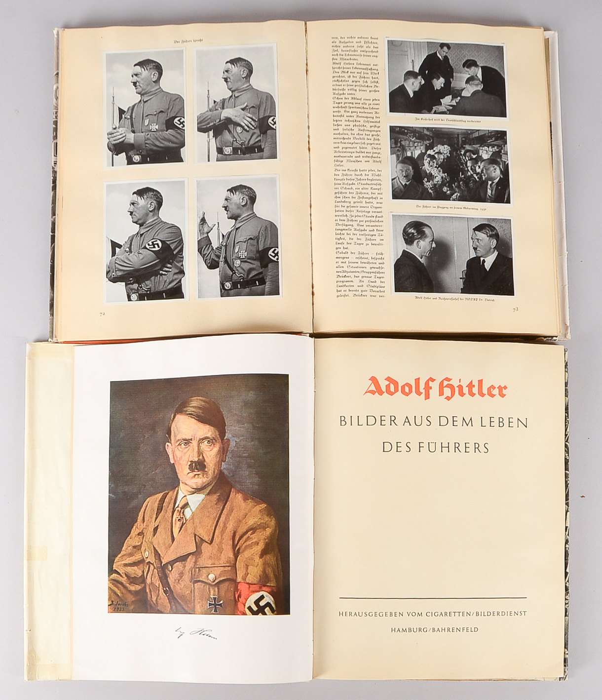 2 Sammelbilder-Alben: 'Deuschland erwacht' und 'Bilder aus dem Leben des Führers' - Cigaretten/Bilde