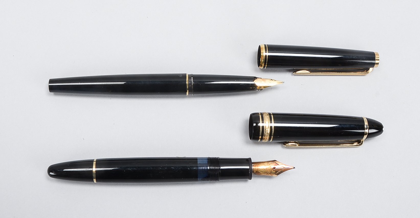 2 Montblanc Sammlerschreibgerät, Montblanc-Meisterstück 146 und Montblanc 221