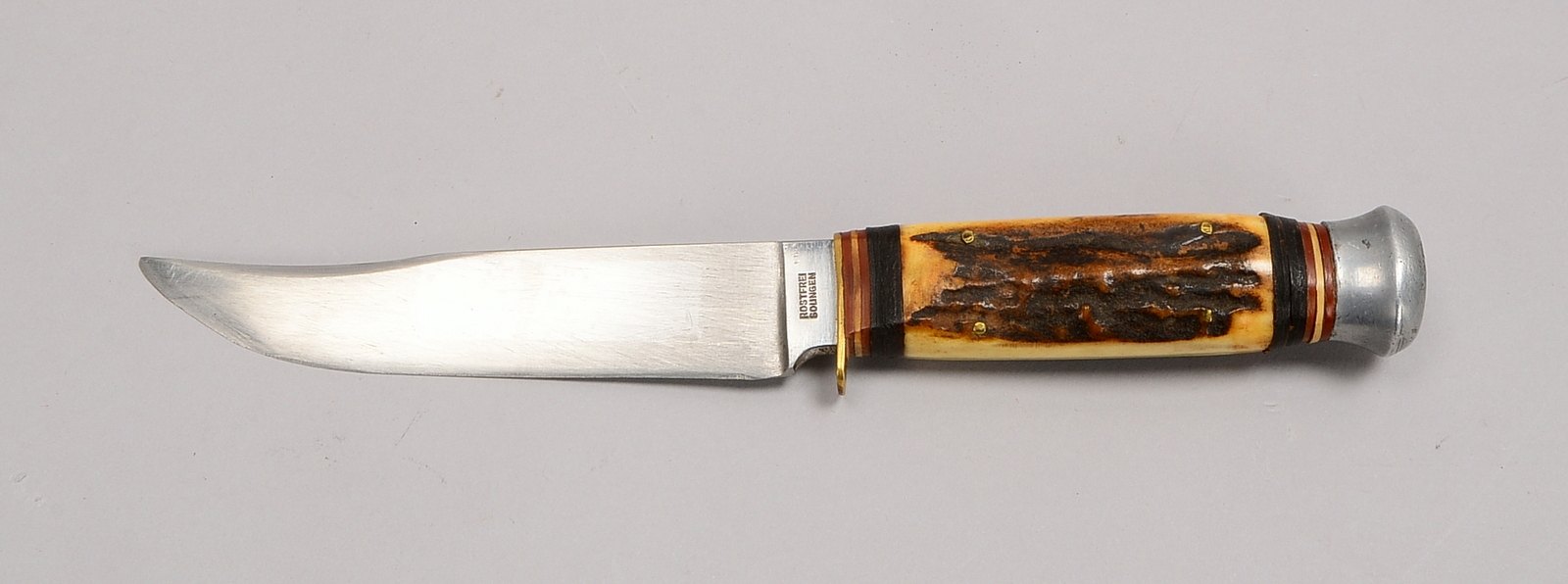 Jagdmesser/III. Reich, Klinge bez. Ackermännchen/Solingen, Hirschhorn-Griff