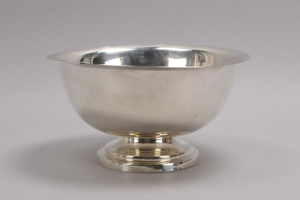 Große Fußschale (Mexiko), 925 Silber (mehrfach punziert); Höhe 16 cm, Durchmesser Ø 29,5 cm