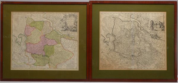 2 Landkarten, 'Bremae et Ferdae' - Bremen und Verden (davon 1x 'bey Johann Baptist Homann')