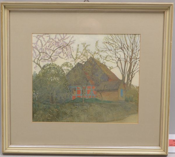 Wencke, Sophie (zugeschrieben), 'Bauernkate', Zeichnung, unsigniert (evtl. nicht sichtbar -?)