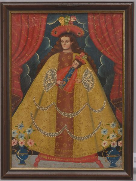 Gemälde (Peru, frühe Cusco-Schule), 'Madonnendarstellung im Schutzmantel - Maria mit Jesuskind'