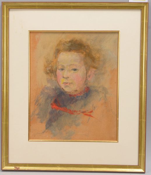 Vogel-Dietz, Hede, 'Mädchenportait', Öl auf Malkarton/gerahmt, unsigniert; Maße 31,5 x 25,5 cm