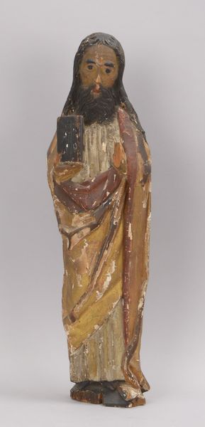 Sakrale Skulptur, 'Heiliger Jesus Pantokrator', Holz gefasst; Höhe 50,5 cm