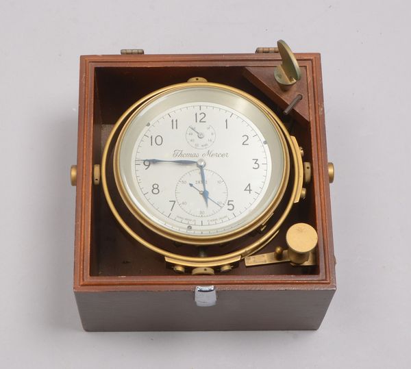 Schiffsuhr, Chronometer (Thomas Mercer Ltd., St. Albans/England), No. '28332', dezentrale Sekunde
