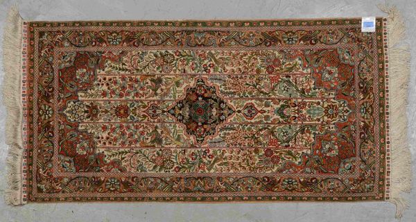 Hereke-Seidenbrücke, Wolle auf Seide, sehr feine Knüpfung, 1 Mio. Knoten/qm