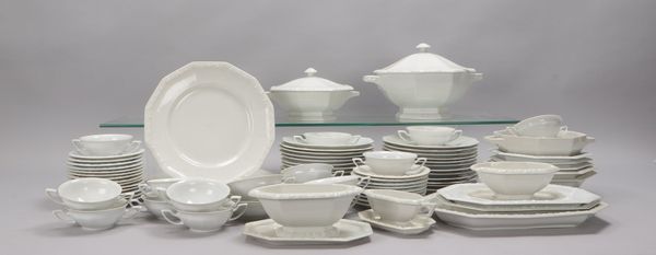 Rosenthal, Speiseservice, Dekor 'Maria Weiß', div. Gefäße/Servierteile