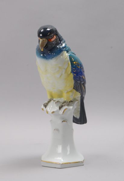 Volkstedt, Porzellanfigur, 'Papagei', Modellnr. '5731 II', farbig staffiert