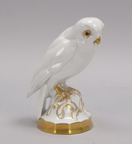 Hutschenreuther, Porzellanfigur, 'Eule', Entwurf: Prof. Fritz Klee/Selb; Höhe 19 cm