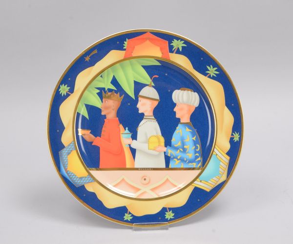 Rosenthal/Bulgari, Weihnachtsteller (1999), Motiv 'Heilige Drei Könige'; Durchmesser Ø 31 cm