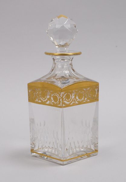 Saint-Louis Cristal/Frankreich, Glas-Dekanter - Whiskeykaraffe; Höhe 25 cm