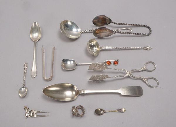 Tafelsilber-Konvolut, versch. Silbergehalte/u.a. Saucenkelle; Gew. 305 g
