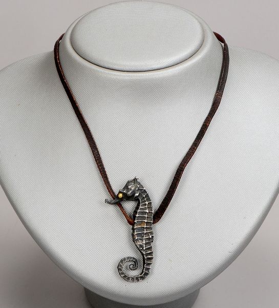 Goldschmiede Lars Jensen/Selk, Anhänger, 'Seepferdchen', Silber