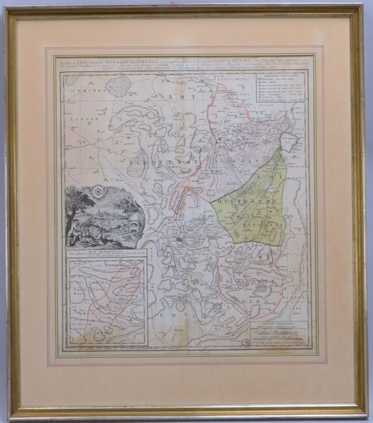 Histor. Karte, 'Territorii Episcopatus Osnabrugensis (1631)', Kupferstich
