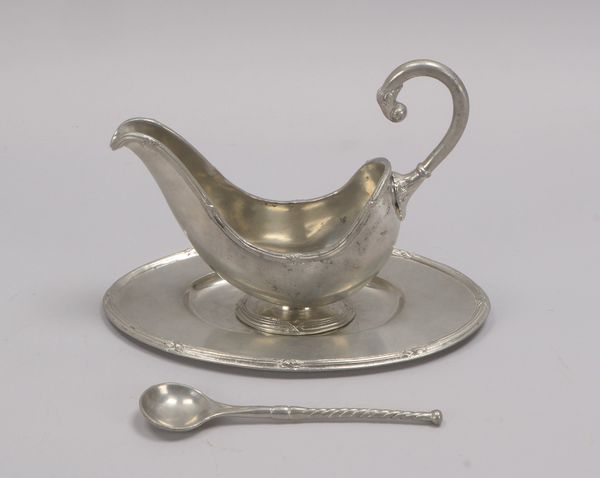 Alcaide/Portugal, Saucière, 'Estanho Puro'/Zinn versilbert, 3-teilig