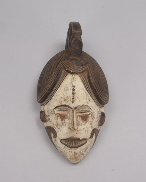 Wandmaske/Ritualmaske (Afrika - wohl Kamerun), partiell weiß gefasst