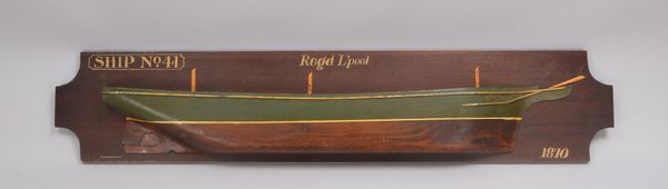 Schiffsmodell, 'Regal L'pool Ship No. 41', Holz, auf Mahagoniplatte montiert