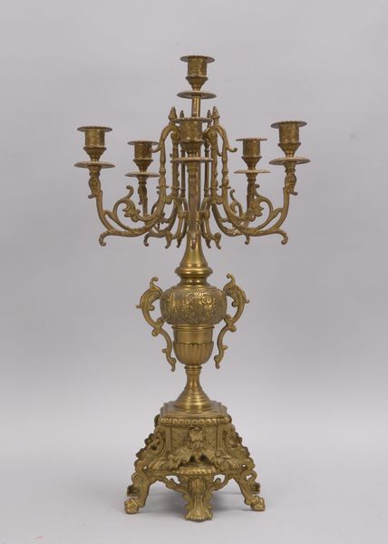Kerzenleuchter/Kandelaber, Bronze, 6-flammig; Höhe 60 cm