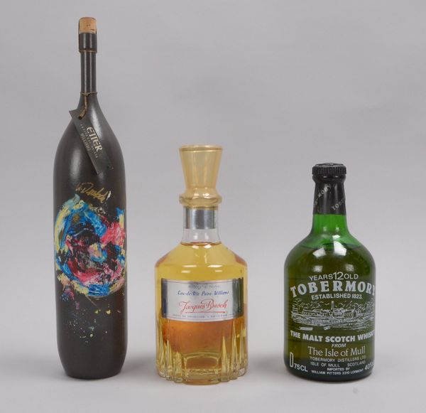 Konvolut Sammler-Spirituosen, versch. Sorten, 3 Fl.: 1 Whisky/2x 'Williams'