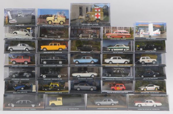Kl. Modellfahrzeugsammlung, Automodell ('James Bond 007'), '1:43', 30 St.