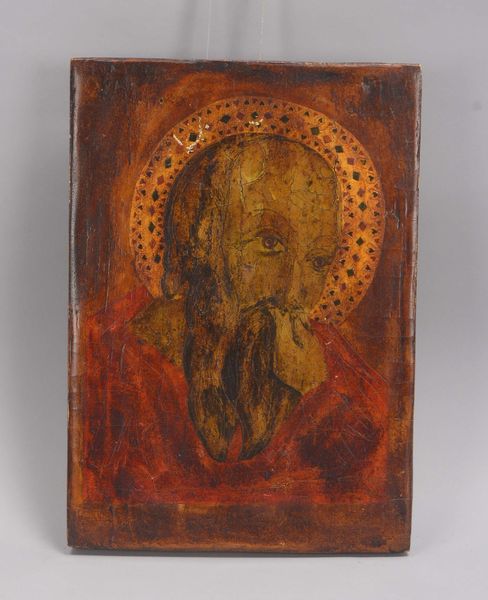 Ikone (Russland, 19. Jahrhundert), 'Heiliger Johannes im Schweigen'; Maße 35 x 25 cm (stellenweise m