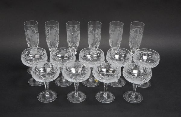 Nachtmann, Bleikristall-Gläser, 'Traube weiß', für Champagner/Sekt, 15 Stück