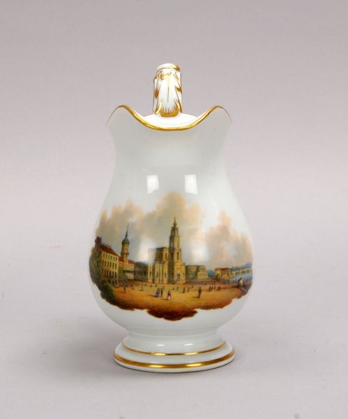 Meissen (Knaufzeit, I. Wahl), Sahnekännchen, 'Stadt Meißen'; Höhe 14,5 cm