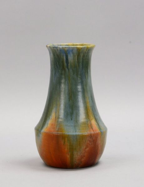 Leineweber, Ernst/Altona, Keramikvase, tiefl. Schultern, Glasur in Blau-Grün/Braun
